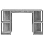 vidaXL Bureau avec Rangement Gris Sonoma 130 x 50 5 x 75 cm