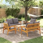 vidaXL Ensemble bistrot 5 Pièces Marron 75 x 45 x 38cm