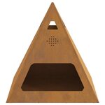 vidaXL Braise Marron 50 x 50 x 51 cm Acier résistant aux intempéries