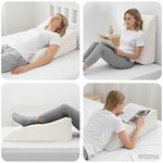 vidaXL Coussin pour jambes Blanc 68 x 41 x 24 cm