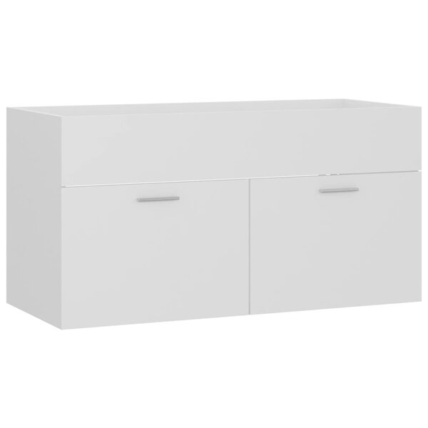 vidaXL Armoire d'évier Blanc 90x38 5x46 cm Aggloméré