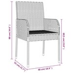 vidaXL Mobilier à dîner de jardin 9Pièces et coussins noir résine tressée