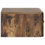 vidaXL Cabinet de chevet mural 2 pièces Chêne fumé 49 x 34 5 x 20 cm