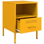 vidaXL Tables de chevet 2 Pièces jaune moutarde 36x39x50 5 cm