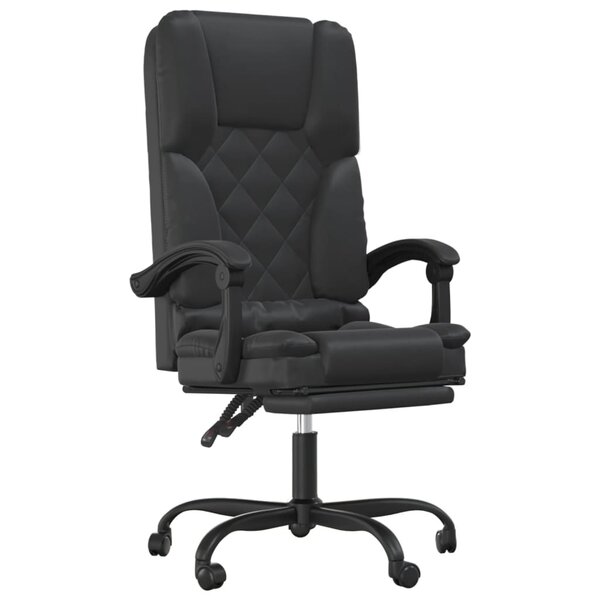 Fauteuil de massage inclinable de bureau informatique étude similicuir noir 02_0025415