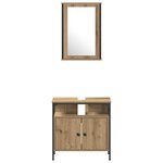 vidaXL Ensemble de mobilier de salle de bain 4 Pièces chêne artisanal