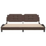 vidaXL Cadre de lit sans matelas Zadar marron 200x200 cm similicuir