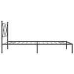 vidaXL Cadre de lit métal sans matelas avec tête de lit noir 100x200cm