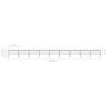 vidaXL Clôture de jardin à dessus en lance Acier (1 25-1 5)x15 3m Noir