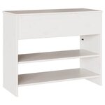 vidaXL Table console avec tiroir Drammen Blanc 89.5 x 37 x 73 cm