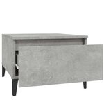 vidaXL Table d'appoint Gris béton 50x46x35 cm Bois d'ingénierie