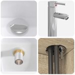 vidaXL Vanité de lavabo mural Chêne Sonoma 53 x 34 5 x 63 cm