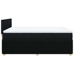 vidaXL Sommier à lattes de lit avec matelas Noir 160x200 cm Tissu
