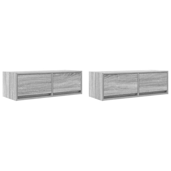 vidaXL Meubles TV 2 Pièces sonoma gris 80x31x25 5 cm bois d'ingénierie