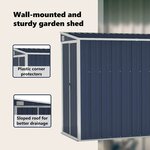 vidaXL Abri de jardin mural Anthracite 118x382x178 cm Acier