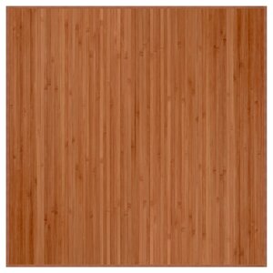 vidaXL Tapis carré marron 100x100 cm bambou