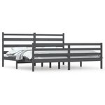 vidaXL Cadre de lit sans matelas bois massif de pin 200x200 cm gris