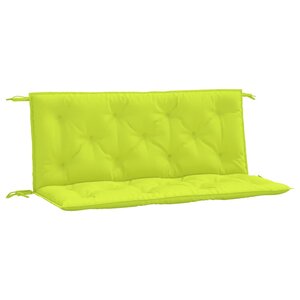vidaXL Coussins de banc de jardin lot de 2 vert vif tissu Oxford
