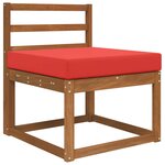 vidaXL Coussin de canapé d'extérieur Rouge 60 x 60 x 8 cm Polyester