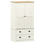 vidaXL Garde-robe VIGO blanc 90x55x170 cm bois massif de pin