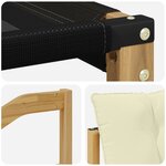 vidaXL Ensemble de canapés d'extérieur 4 pc Blanc et crème