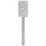 vidaXL Piquets de clôture 6 Pièces Argenté 12x6x30 cm Acier galvanisé