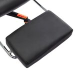 vidaXL Chaise de jeu avec repose-pied Noir et orange Cuir artificiel