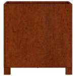 vidaXL Jardinière avec pieds Rouillé 40x40x40 cm Acier corten