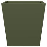 vidaXL Jardinière vert olive 40x40x40 cm acier