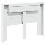 vidaXL Cabinet de Tête de Lit avec LED Blanc 140 x 16 5 x 103 5 cm