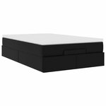 VidaXL Cadre de lit ottoman avec matelas noir 120x200 cm similicuir