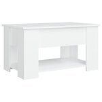 vidaXL Table basse blanc 79x49x41 cm bois d'ingénierie