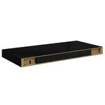 vidaXL Étagères murales flottantes 2 Pièces noir 50x23x3 8 cm MDF