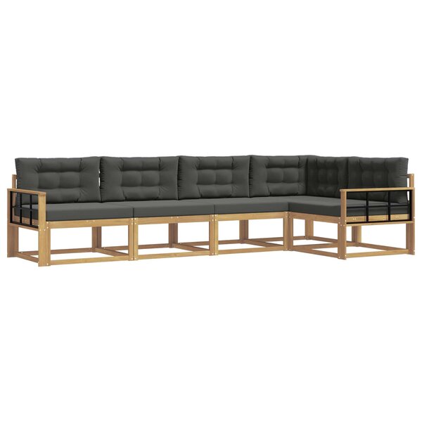 vidaXL Ensemble de canapés d'extérieur 4 pc Blanc et anthracite