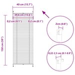 vidaXL Store plissé 40x150 cm Blanc