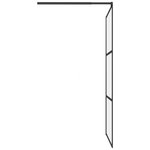 vidaXL Paroi de douche 100x195 cm Verre ESG dépoli Noir