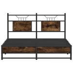 vidaXL Cadre de lit sans matelas chêne fumé 137x190 cm bois ingénierie