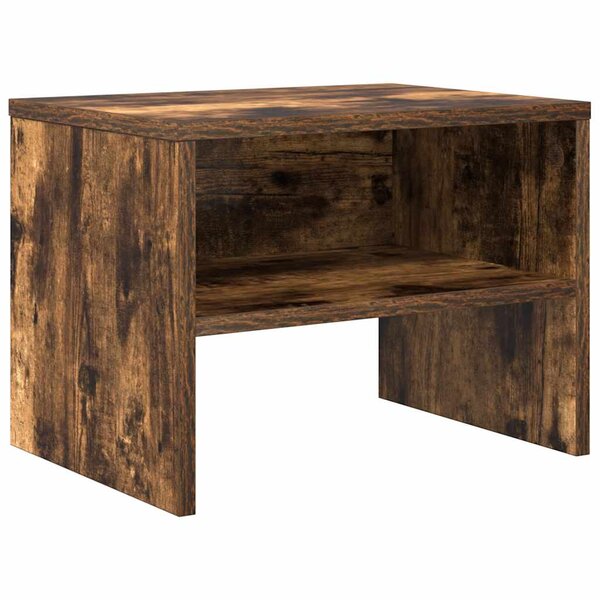 vidaXL Table de chevet Chêne fumé 40x30x30 cm Bois d'ingénierie