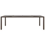 vidaXL Ensemble à Manger de jardin 11Pièces poly rotin et bois solide