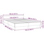 vidaXL Cadre de lit sans matelas noir 140x200 cm velours