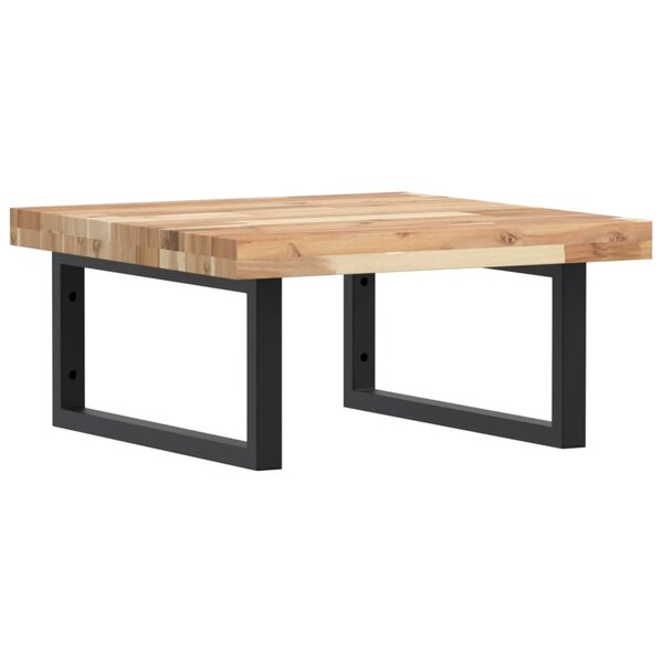 vidaXL Étagère de vasque murale acier et bois massif d'acacia