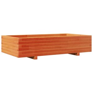 vidaXL Jardinière cire marron 110x60x26 5 cm bois de pin massif