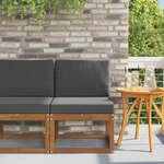 vidaXL Sofa de milieu extérieur Bois d'Acacia Massif Naturel