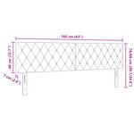 vidaXL Tête de lit LED avec boutons en cristal sur un revêtement en velours vert foncé de 80 cm