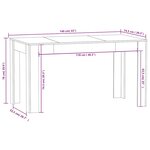 vidaXL Table à manger Chêne sonoma 140x74 5x76 cm Bois d'ingénierie