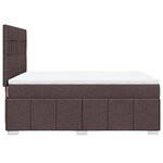 vidaXL Sommier à lattes de lit avec matelas Marron foncé 140x200 cm