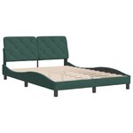 vidaXL Cadre de lit sans matelas vert foncé 140x200 cm velours