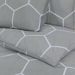 vidaXL Ensemble de housse de couette Gris 240x220 cm Coton