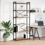 vidaXL Bibliothèque chêne artisanal 80 x 30 x 188 cm Bois d'ingénierie