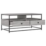 vidaXL Table basse sonoma gris 100x51x45 cm bois d'ingénierie
